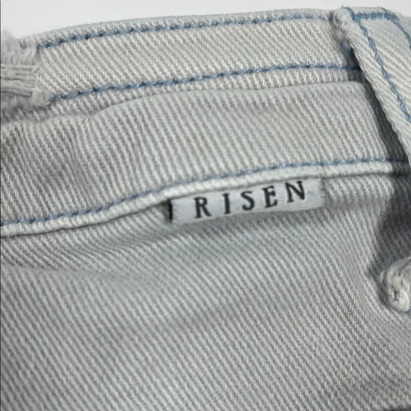 Risen Jeans Distressed Light Blue Denim Cutoff Shorts Sz 1XL - Picture 4 of 11